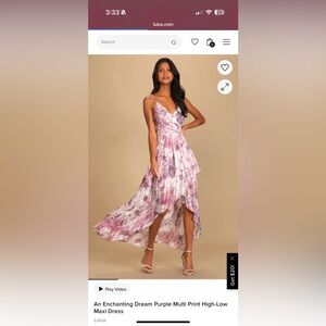 Lulu's Purple High-Low Dress